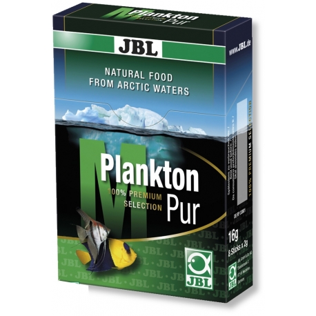 JBL PlanktonPur M, 8 sticks de 2 g de nourriture poissons eaux douce et eau de mer