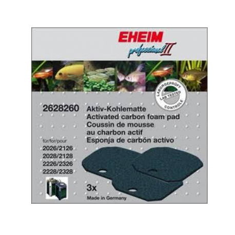 EHEIM Mousse Charbon Actif - Pour Filtre Expérience (x3)