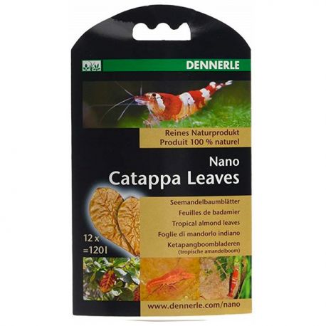 DENNERLE Nano Catappa leaves - Lot de 12