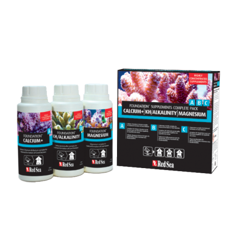 RED SEA Foundation Supplements Complete Pack - Ca, KH, Mg - 3 x 250 ml Aqua Store
