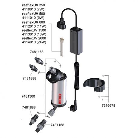 EHEIM Reeflex 350 - 7 Watts - Filtre UV pour aquarium