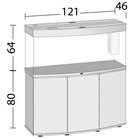 Aquarium Juwel Vision 260 Noir tout équipé - Version LED