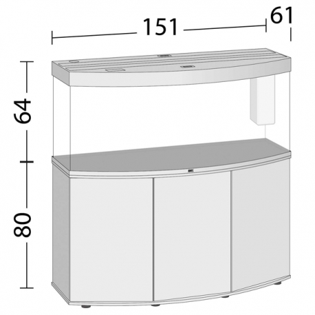 Aquarium Juwel Vision 450 Chêne Clair tout équipé - Version LED