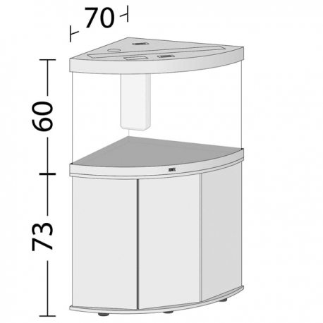 Aquarium Juwel Trigon 190 Blanc tout équipé - Version LED