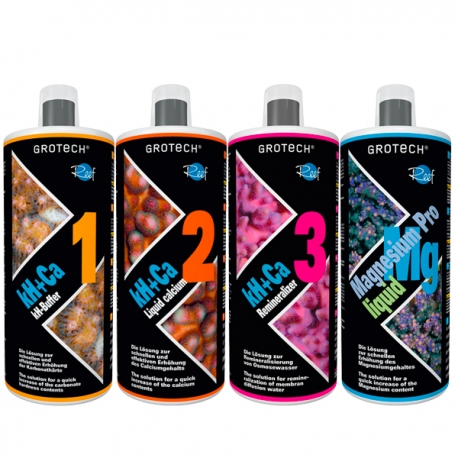 GROTECH kH + Ca 1, 2, 3 + Magnesium Pro - 1000 ml Aqua Store