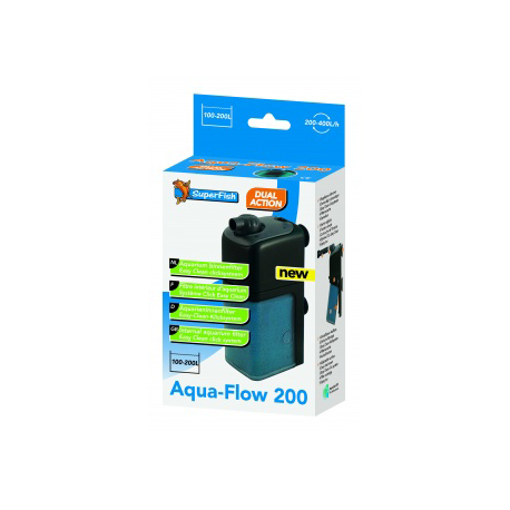 SUPERFISH Filtre AquaFlow 200 Aquarium de 100 à 200L Débit : 500l/h