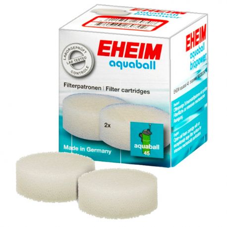 EHEIM Mousses Blanches pour AquaBall 45 et BioPower 160/200/240 - Lot de 2