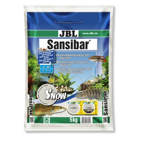 JBL Sansibar SNOW 5kg Substrat fin blanc comme neige