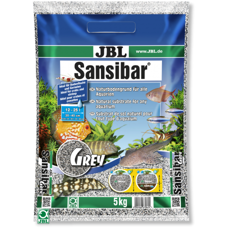 JBL Sansibar GREY 5kg Substrat fin gris pour aquarium