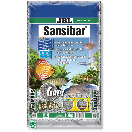 JBL Sansibar GREY 10kg Substrat fin gris pour aquarium