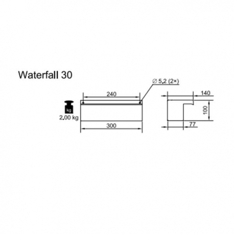 OASE WaterFall 30 - Chute d'eau lame en acier pour bassin