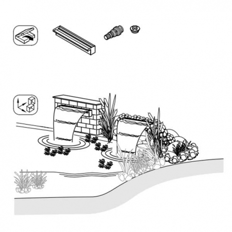 Image 2 - OASE WaterFall 30 - Chute d'eau lame en acier pour bassin Aqua Store