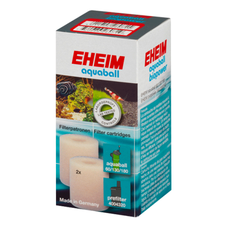 EHEIM Coussin de mousse - Pour Filtre Aquaball 60 à 180 et Biopower 160 à 240 (x2)