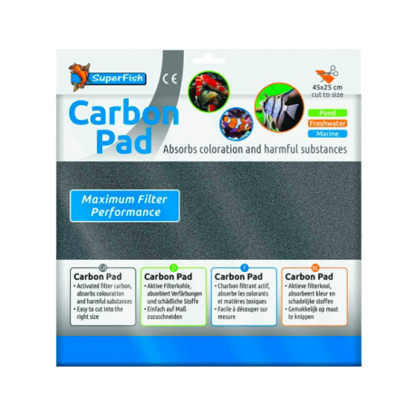 SUPERFISH Carbon Pad - Mousse de Charbon Actif - 45 x 25 cm Aqua Store