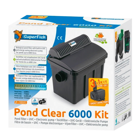 Image 1 - SUPERFISH Pond Clear Kit 6000 - Filtre + UV + Pompe pour Bassin jusqu'à 6000 L Aqua Store