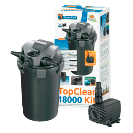 SUPERFISH Top Clear Kit 18000 - Filtre + UV + Pompe pour Bassin jusqu'à 18000 L Aqua Store