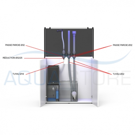Image 1 - Aquarium AQUATLANTIS Aquaview 150 + Meuble Noir Aqua Store