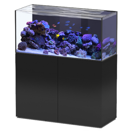 Aquarium AQUATLANTIS Aquaview 120 + Meuble Noir - 330 Litres Eau de Mer - Livraison incluse