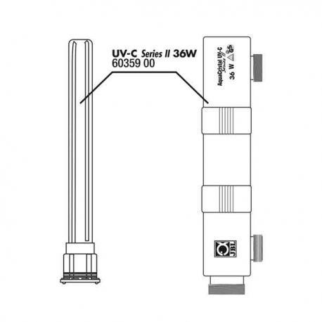 JBL Boîtier + verre pour AquaCristal UV-C 36 Watts