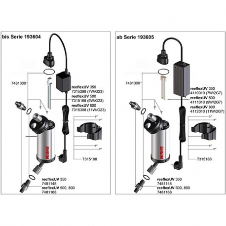 EHEIM Embout pour reeflex UV 500 et 800 3722/3723