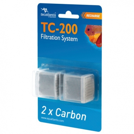 AQUATLANTIS 2x recharges de charbon pour filtre TC-200 Aqua Store