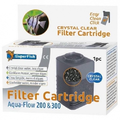 SUPERFISH Filter Cartridge Easy Click Crystal Clear - Pour Filtres AquaFlow 200 et 300