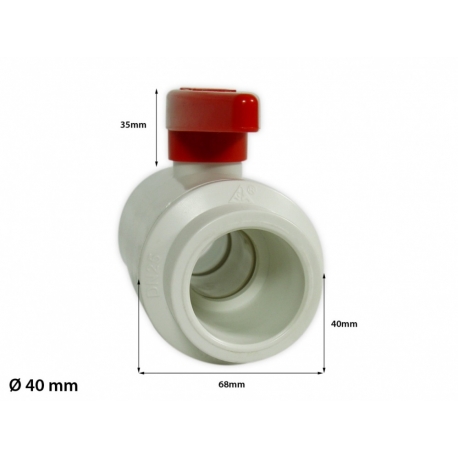 Image 1 - Vanne PVC diamètre 40mm - Blanc Aqua Store