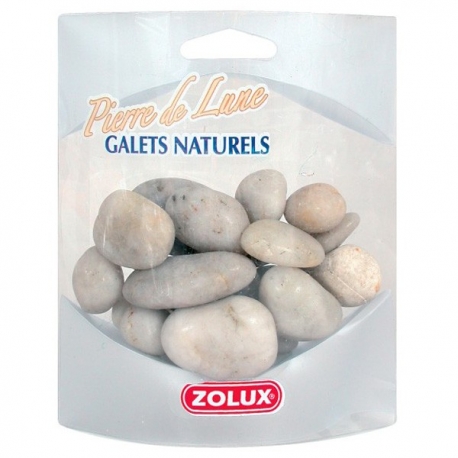 ZOLUX - Galets naturels Pierre de Lune pour aquarium - 340 g