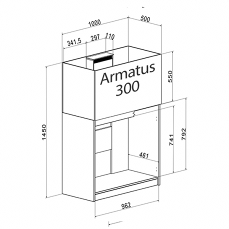 AQUA MEDIC Armatus 300 + Meuble avec filtration