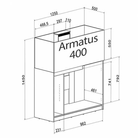 AQUA MEDIC Armatus 400 + Meuble avec filtration