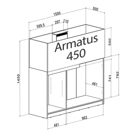 AQUA MEDIC Armatus 450 + Meuble avec filtration