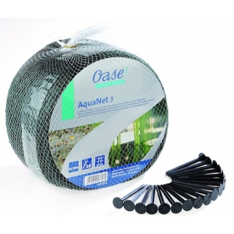 OASE AquaNet 3 Filet de bassin 6x10m + 18 piquets Aqua Store
