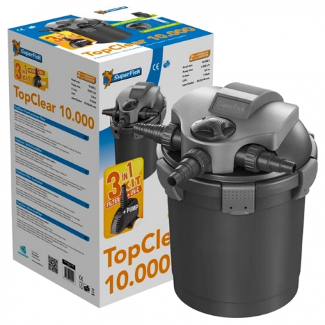 SUPERFISH Top Clear Kit 10000 - Filtre + UV + Pompe pour Bassin jusqu'à 10000 L Aqua Store