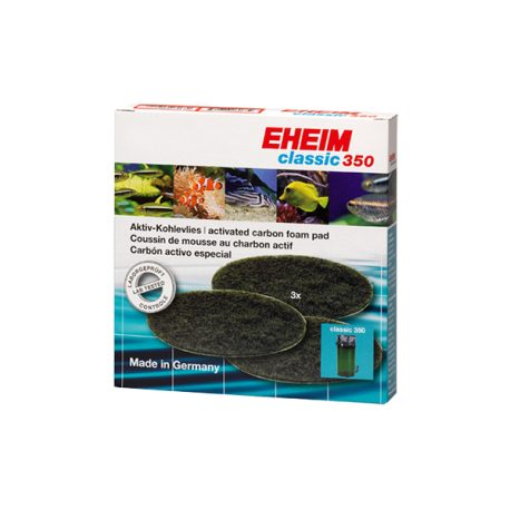 EHEIM Coussins de mousse au charbon actif Classic 350 (Eheim 2215) x3 Aqua Store