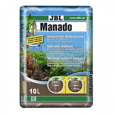 JBL Manado 10l - Substrat de sol naturel pour aquariums d'eau