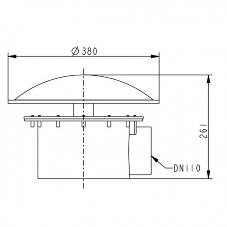 OASE BD 100 Bonde de fond pour bassin - Ø 380 mm