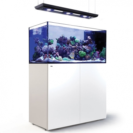 RED SEA REEFER Peninsula P500 + Meuble blanc + Eclairage ReefLED. RED SEA Salt 22 Kilos OFFERT Aqua Store