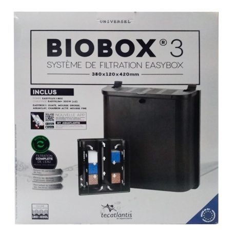 AQUATLANTIS Biobox 3 - Kit complet - Filtre interne pour aquarium jusqu'à 500 litres