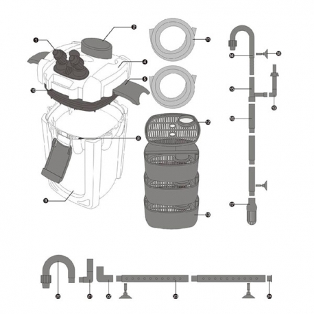 SUNSUN HW-702A - Filtre pour aquarium jusqu'à 400 L