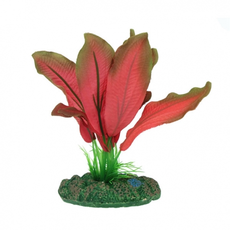 AQUA NOVA Echinodorus rouge - Plante artificielle pour aquarium - Hauteur 13 cm