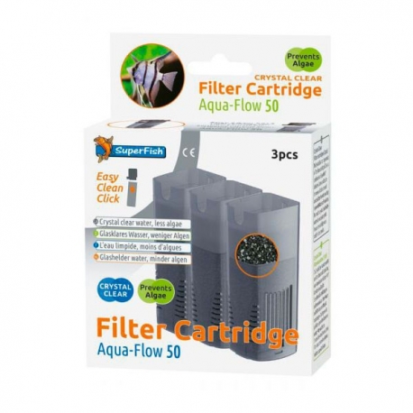SUPERFISH Filter Cartridge Crystal Clear pour Aqua Flow 50 Aqua Store
