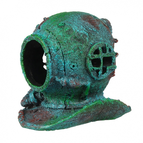 AQUA DELLA Casque de scaphandrier - Décoration pour aquarium - 14,5 x 14 x 13 cm