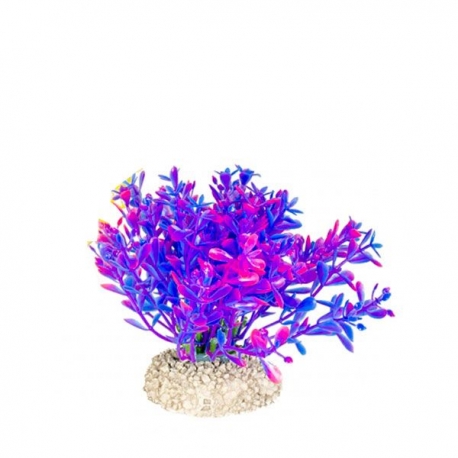AQUA DELLA - Plante artificielle violette pour aquarium - 10 cm