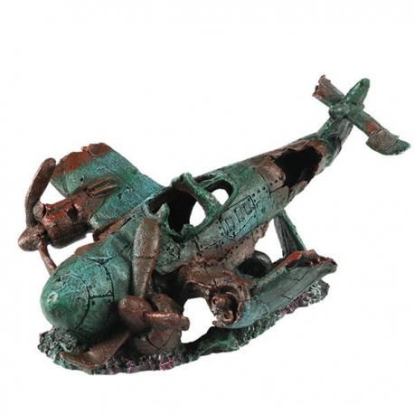 AQUA DELLA Sunken Plane 2 - Décoration pour aquarium - 32,5 x 21,5 x 18 cm Aqua Store