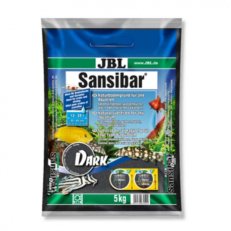 JBL Sansibar Dark Sable noir pour aquarium sac de 5kg.