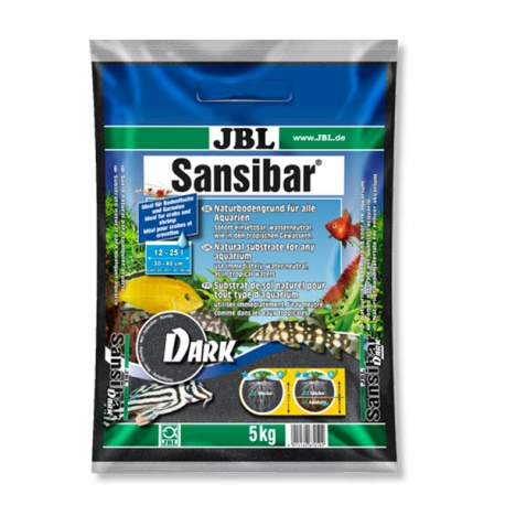 JBL Sansibar DARK 5 kg Sable noir moucheté pour aquarium Aqua Store