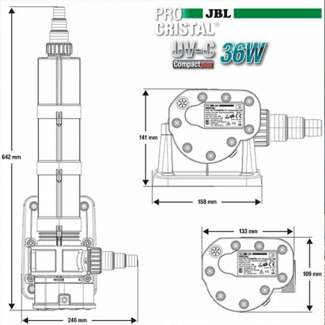 JBL ProCristal UV-C Compact plus 36 Watts - Filtre UV pour aquarium