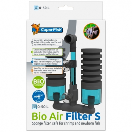 filtre exhausteur air mousse aquarium crevette alevin biochimique