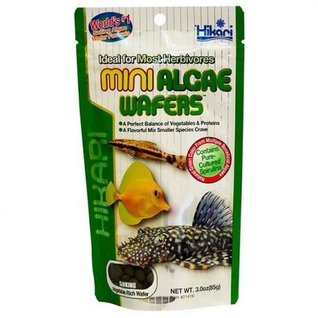 HIKARI Mini-Algae Wafers - 85 g - Nourriture poissons aquarium Aqua Store
