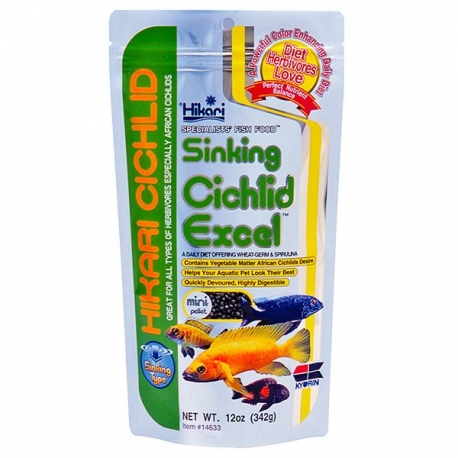HIKARI Sinking Cichlid Excel Mini - 342 g - Nourriture poissons aquarium